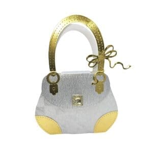 Gold and Silver Textured Purse Gift Box